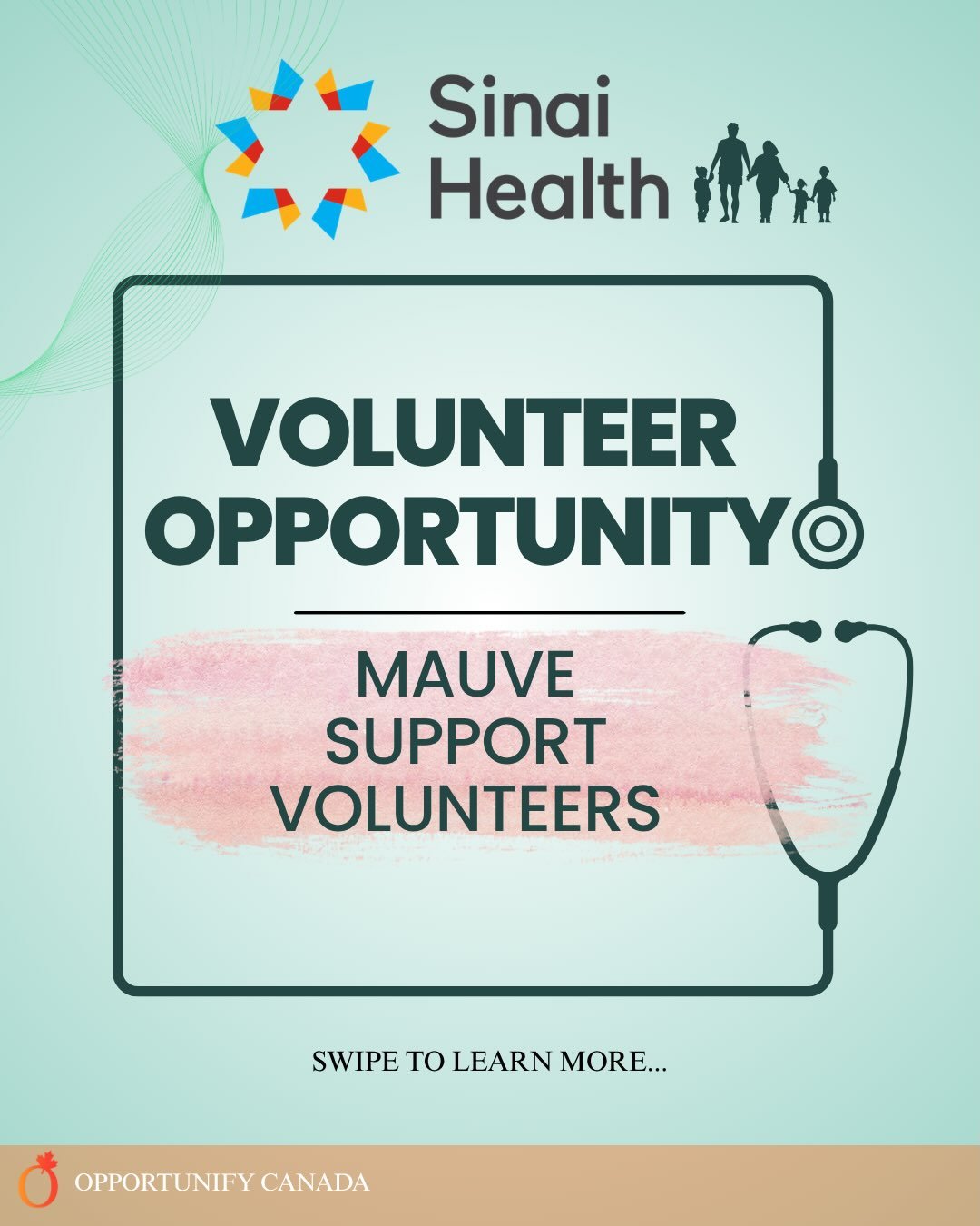 Our Instagram post about Sinai Health MAUVE Support Volunteers